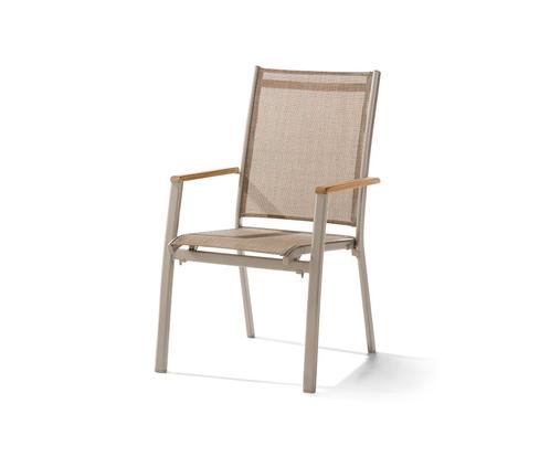 Sieger Cadiz Stapelstoel Aluminium/Textilene -, Huis en Inrichting, Stoelen, Ophalen of Verzenden