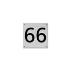 RVS Huisnummerbord 12x12cm - met schroeven