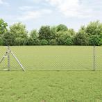 vidaXL Kettinkomheining met 7 Palen 0.8x10 m Gegalvaniseerd, Verzenden, Nieuw, IJzer