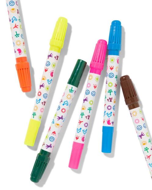 HEMA Viltstiften met stempel - 6 stuks 3+1 gratis, Hobby en Vrije tijd, Knutselen, Nieuw, Verzenden