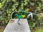 2 bronzen kikkers op een tak -Tuinbeeld - Interieur, Verzenden, Nieuw, Metaal, Dierenbeeld
