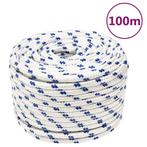 vidaXL Boot touw 14 mm 100 m polypropyleen wit, Verzenden, Nieuw