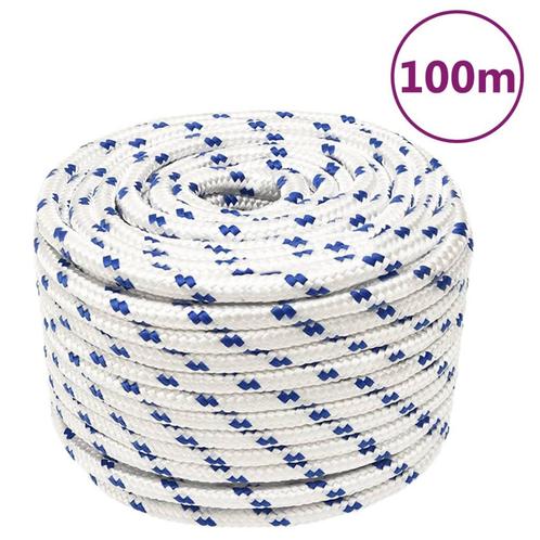 vidaXL Boot touw 14 mm 100 m polypropyleen wit, Doe-het-zelf en Verbouw, IJzerwaren en Bevestigingsmiddelen, Nieuw, Verzenden