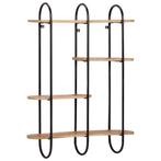 vidaXL Wandplank 90x20x116,5 cm Massief Ruw Hout Mango, Huis en Inrichting, Woonaccessoires | Wandplanken en Boekenplanken, Verzenden