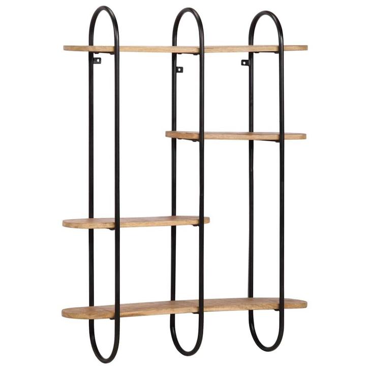 vidaXL Wandplank 90x20x116,5 cm Massief Ruw Hout Mango, Huis en Inrichting, Woonaccessoires | Wandplanken en Boekenplanken, Nieuw