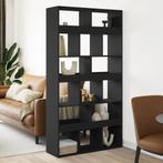 vidaXL Kamerscherm 100x33x187,5 cm bewerkt hout zwart, Verzenden, Nieuw, Overige houtsoorten