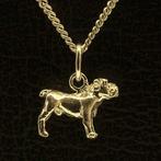 Gouden Old English Bulldog ketting hanger - klein, Verzenden, Nieuw