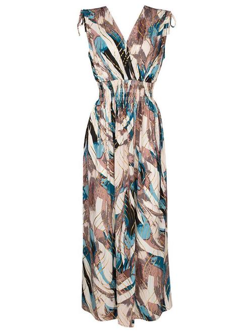 Maxi Jurk Amber Petrol, Kleding | Dames, Jurken, Verzenden