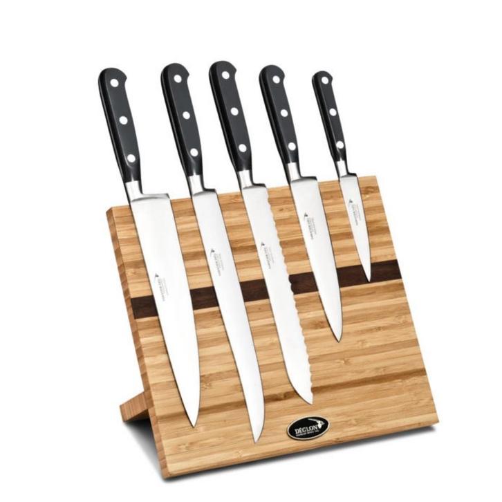 Déglon Magnetisch bamboe messenblok – Walnootfineer – 5, Huis en Inrichting, Keuken | Bestek, Bestekset, Nieuw, Hout, Ophalen of Verzenden