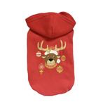Honden Kerst Hoodie Rood -  Rudolf Kerstballen (Kerstmis), Dieren en Toebehoren, Ophalen of Verzenden, Nieuw