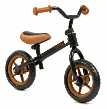 2Cycle Loopfiets - Zwart-Bruin - Balance bike -