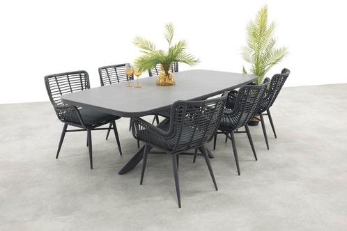 Jasmine/Soreno deens ovale tuinset 240x110 cm. - Licht, Tuin en Terras, Tuinsets en Loungesets, Tuinset, Nieuw, Wicker, Verzenden
