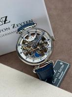 Carl von Zeyten - Skeleton Automatic blue - Zonder, Sieraden, Tassen en Uiterlijk, Horloges | Heren, Nieuw