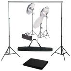 vidaXL Fotostudioset met verlichtingsset en achtergrond, Verzenden, Nieuw