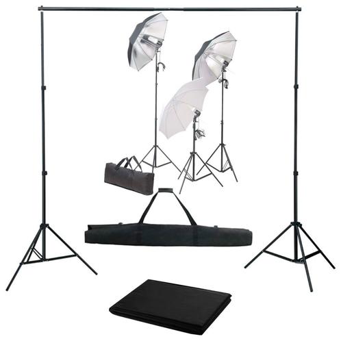 vidaXL Fotostudioset met verlichtingsset en achtergrond, Audio, Tv en Foto, Fotografie | Fotostudio en Toebehoren, Nieuw, Verzenden