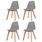 Eetkamerstoelen Grijs (4 st) - Retourdeal - 40% Korting!, Huis en Inrichting, Stoelen, Ophalen of Verzenden, Nieuw, Grijs, Vier