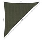 Premium schaduwdoek 3x3x4.2m driehoek waterdoorlatend De..., Nieuw