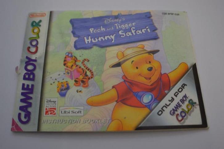 Pooh & Tiggers Hunny Safari (GBC EUR MANUAL), Spelcomputers en Games, Spelcomputers | Nintendo Portables | Accessoires, Zo goed als nieuw