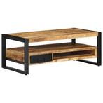 vidaXL Salontafel 90x50x36 cm massief ruw mangohout, 50 tot 100 cm, Verzenden, Nieuw, 50 tot 100 cm