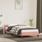 vidaXL Bedframe met hoofdeinde fluweel roze 80x200 cm, Huis en Inrichting, Slaapkamer | Bedden, Eenpersoons, Verzenden, Nieuw