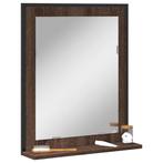 vidaXL Badkamerspiegel met schap 50x12x60 cm hout bruin, Verzenden, Nieuw