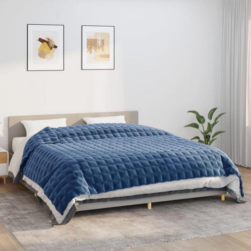vidaXL Verzwaringsdeken 220x260 cm 15 kg stof blauw, Huis en Inrichting, Slaapkamer | Beddengoed, Blauw, Nieuw, Verzenden