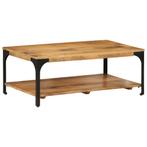 vidaXL Salontafel 2-laags 100x55x38 cm massief mangohout en, Huis en Inrichting, Tafels | Salontafels, 100 tot 150 cm, Verzenden