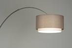Rietveld Vloerlampen - Wit, Taupe - Staal, Stof, Huis en Inrichting, Lampen | Vloerlampen, Verzenden, Nieuw