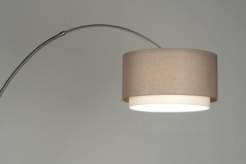 Rietveld Vloerlampen - Wit, Taupe - Staal, Stof, Huis en Inrichting, Lampen | Vloerlampen, Verzenden