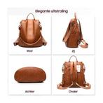 2dekans | Glennoo Anti-diefstal Rugzak Dames - Rugtas dames, Ophalen of Verzenden, Zo goed als nieuw, Bruin