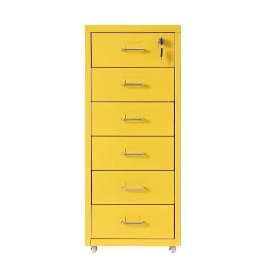 Metalen Archiefkast met Slot en Wielen – 6-Niveaus Opslag, Huis en Inrichting, Kasten | Overige, Nieuw, Verzenden