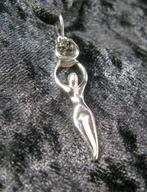 Zilver - Hanger - Moldavite - Godin