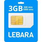 Lebara 3GB + 1000 min/300 sms | Koop hier uw Lebara prepaid, Verzenden, Nieuw, Overige providers, Prepaidkaart