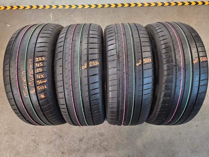 225/45/ 19 96W(*) MICHELIN ZOMERBANDEN 7/6MM PROFIEL 4X DEMO, Auto-onderdelen, Banden en Velgen, 19 inch, Erkend duurzaam, Zomerbanden