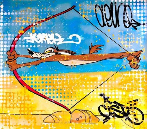 Moabit - Wile E. Coyote and Roadrunner X Out And About, Antiek en Kunst, Kunst | Schilderijen | Modern