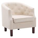 Beige Fauteuil | Tweedekansje | Luxe Zitcomfort, Lage Prijs, Huis en Inrichting, Fauteuils, Ophalen of Verzenden, Nieuw, Minder dan 75 cm