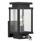 Boston Muurlamp Bewegingssensor Zwart met LED, Tuin en Terras, Buitenverlichting, Verzenden, Nieuw