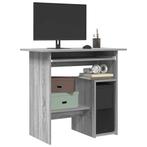 vidaXL Bureau 80x45x74 cm bewerkt hout grijs sonoma, Huis en Inrichting, Bureaus, Verzenden, Nieuw