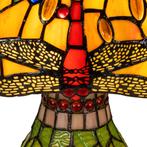 Tiffany tafellamp met verlichte voet – libelle in, Huis en Inrichting, Lampen | Tafellampen, Verzenden, Nieuw
