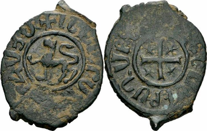 1270-1289 Armenien Koenigreich Levon Ii Æ Kardez Sis Loew.., Postzegels en Munten, Munten | Amerika, Verzenden