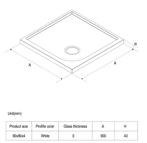 SALE - Roshal 90x90 - Glans wit - Vierkant - Douchebak -, Ophalen of Verzenden, Nieuw