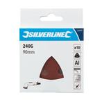 Silverline Driehoekige klittenband schuurvellen - korrel..., Ophalen of Verzenden, Nieuw