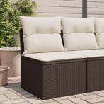 vidaXL Tuinstoel zonder armleuning met kussens poly rattan, Verzenden, Nieuw, Rotan
