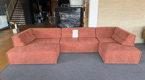 Holly U Bank 3 elementen donker oranje brique hoekbank sofa, Huis en Inrichting, Banken | Bankstellen, 300 cm of meer, 150 cm of meer