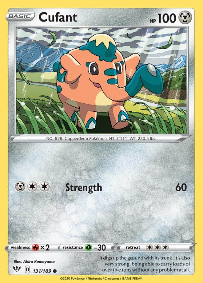 Cufant 131/189 Darkness Ablaze, Hobby en Vrije tijd, Verzamelkaartspellen | Pokémon, Losse kaart, Nieuw, Foil, Ophalen of Verzenden