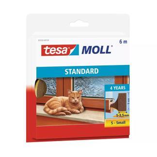 Tochtstrip | Tesa | 6 meter (I-profiel, Zelfklevend, Bruin), Doe-het-zelf en Verbouw, Isolatie en Afdichting, Nieuw, Verzenden