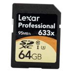 Lexar Professional 64GB SD Geheugenkaart, Audio, Tv en Foto, Fotografie | Geheugenkaarten, Gebruikt, Lexar, Ophalen of Verzenden