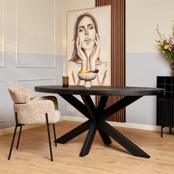 Outlet prijs: Eettafel Ovaal | Mangohout | 180x90x76cm beschikbaar voor biedingen