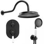 REA Inbouw regendoucheset - modern design - mat zwart - i..., Ophalen of Verzenden, Nieuw