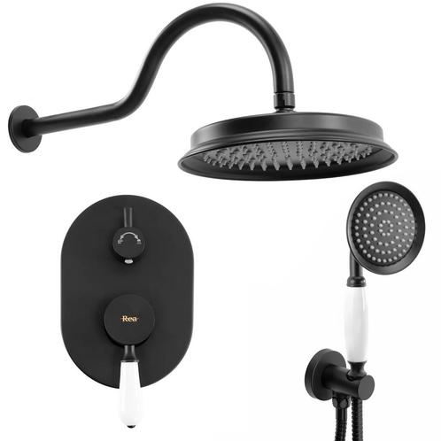 REA Inbouw regendoucheset - modern design - mat zwart - i..., Doe-het-zelf en Verbouw, Sanitair, Nieuw, Ophalen of Verzenden